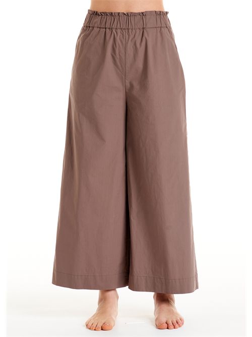 Pantalone a palazzo cropped in cotone Alessia Santi ALESSIA SANTI | 611SD25012S2302